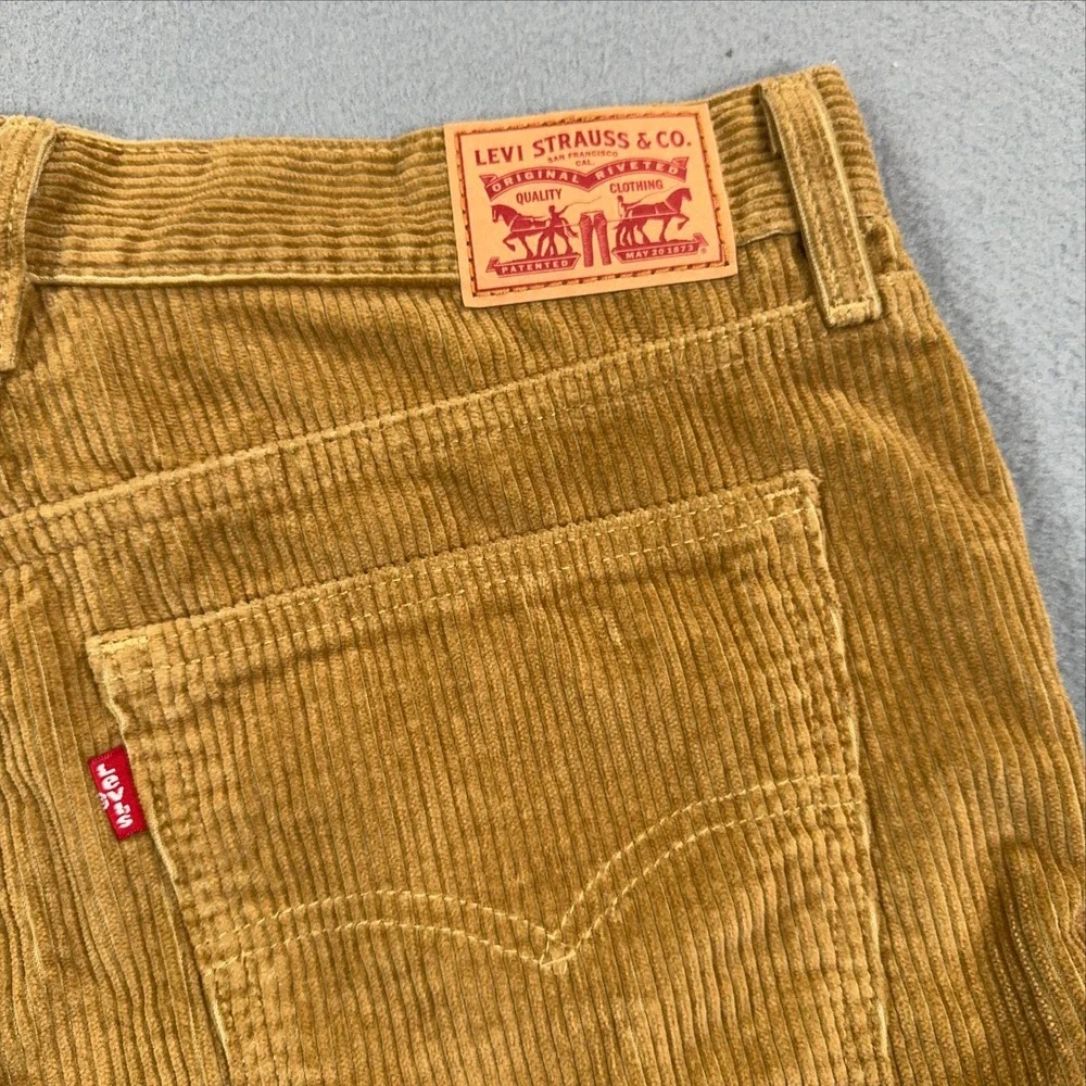 Levis 514 Straight Fit Corduroy Pants Tan Mustard W30 L30 A0964-1842